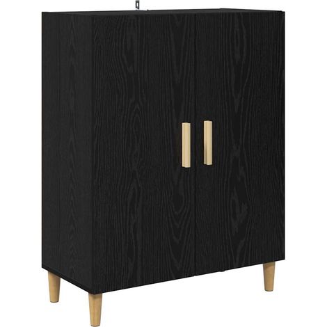 Vitrina Roble Negro 70 x 34 x 90 cm Madera contrachapada vidaXL