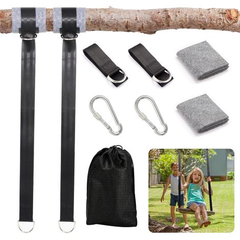 Sangles de Hamac 150cm Fixation de Balançoire Lourde - de Charge Max 800kg - Sangle de Balancoire pour Arbre Sangles de Suspension Portable pour Balancoire Hamac Siège Suspendu (1/5)
