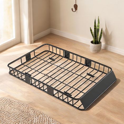 Porte-bagages de toit schwarz en metall 162 x 99 x 16 cm (1/5)