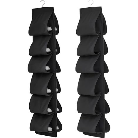 Rangement Suspendu, Range Chaussures Poches Porte Chaussure Pliable Gain de Place Organisateur Mural pour Placard Familial Chambre Coucher (1/5)