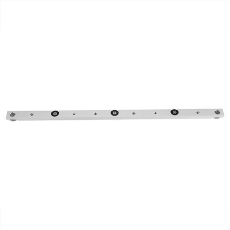 Guide de tronçonneuse en alliage d'aluminium 450 mm, tige de coulisseau pour scie à table, outil de menuiserie résistant et durable.