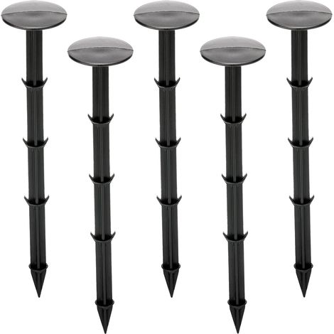piquets de fixation jardin en long pour paysage couverture polaire tentes bâches camping Lot de 30 20 cm Plastique Tissu (1/3)