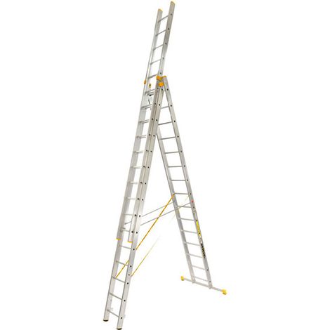Scala componibile triplo uso - Altezza raggiungibile posizione scala semplice 10.88m - posizione scala doppia 7.51m - 8615 (1/5)