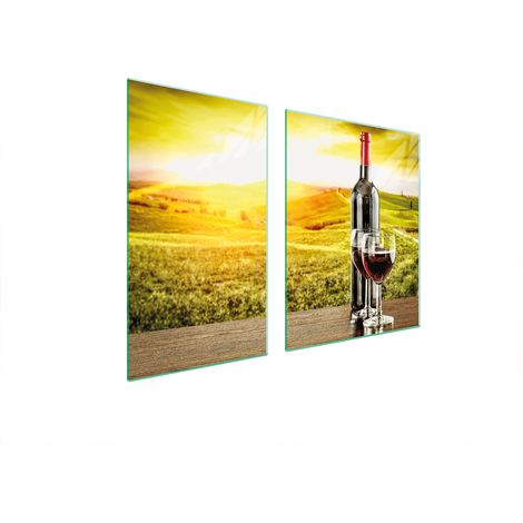 Glasplatte und Schneidebrett 100x52 Wein (1/5)
