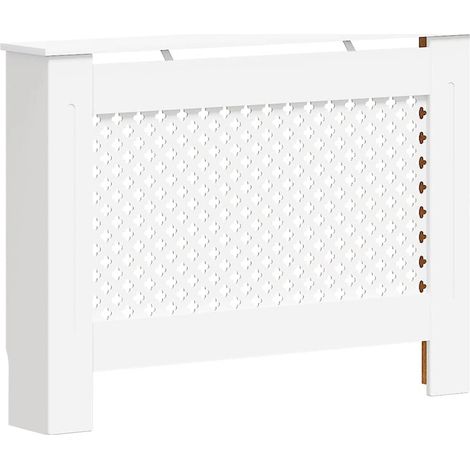 Cache-radiateur Blanc 112x19x81,5 cm MDF