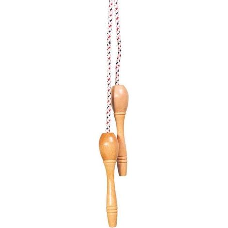 Corde à Sauter - GOKI - Manche en Bois Laqué - 2,30m - Set de 12