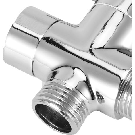 Robinet inverseur 3 voies pour douche de salle de bain, compatible avec pommeau de douche à main et pommeau fixe, séparateur d'eau G1/2 A (1/5)
