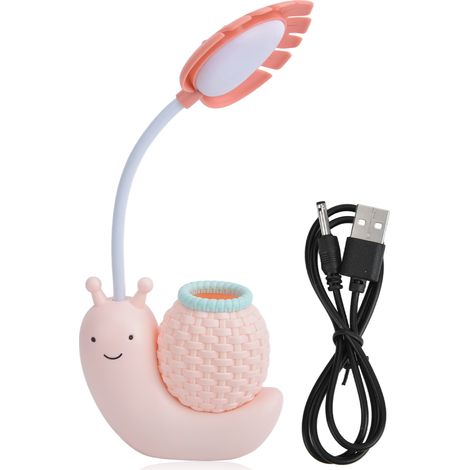 de bureau LED rechargeable USB en forme d escargot lampe de (1/5)