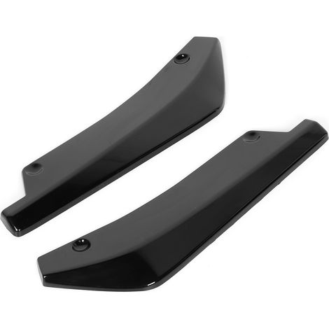 Diffuseur universel spoiler noir brillant protection pare-chocs arrière lèvre déflecteur (1/4)