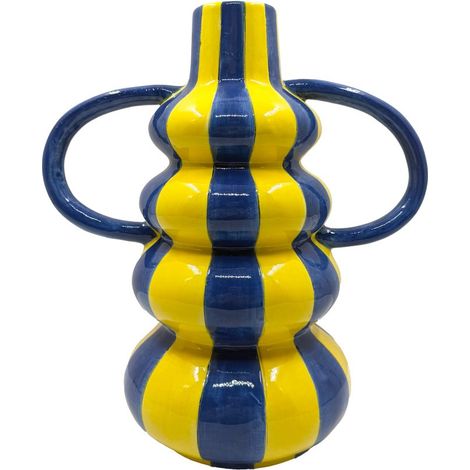 Table Passion - Vase Pop bleu jaune 25 cm
