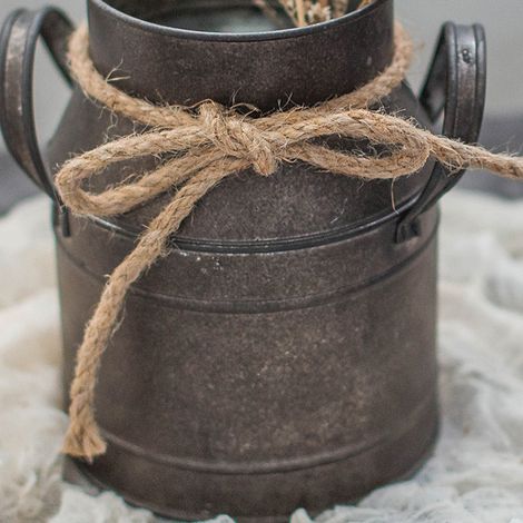 Pots de fleurs en métal pour jardin, baratte à lait vintage, seau à fleurs, support à fleurs suspendu (1/5)