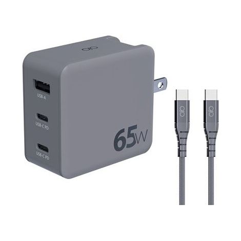 Chargeur Secteur - Force Power - Ultra-Compact - 65W Power Delivery - 2 USB-C - 1 USB-A (1/4)
