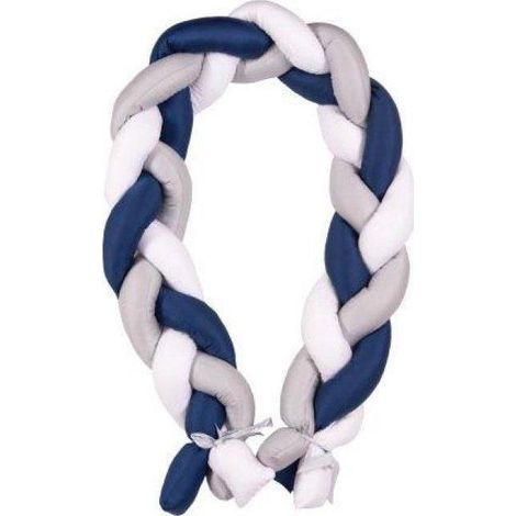 Protector de cama con trenza de raso, largo. 200cm