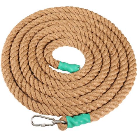 Corde à Grimper avec Mousqueton , Corde de Bataille Power Training - Corde pour l'Entraînement Musculaire, Formation de Force-30mm3m