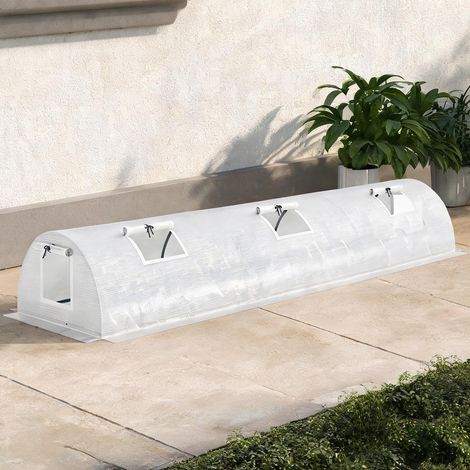 Serre tunnel 300 x 80 x 45 cm avec fenêtres filet anti-insectes (1/5)