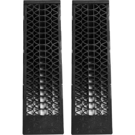 Rampes de voiture basses en plastique noir (2 pièces) - Capacité 2 000 kg (4 400 lb) - Idéales pour la vidange d'huile (1/5)