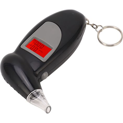 Éthylotest électronique professionnel, détecteur d'alcool portable avec alarme sonore, précision numérique, 5 embouts buccaux inclus. (1/5)