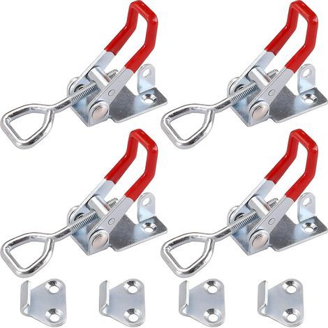Lot de 4 fermetures à cliquet en acier inoxydable pour mur de bord, fermeture de caisse, tendeur de levier de genou, fermeture à levier,
