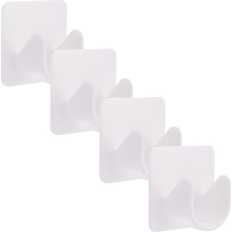 Supports adhésifs sans perçage pour tringle à rideau de douche, lot de 4, robustes, pour salle de bain (1/5)
