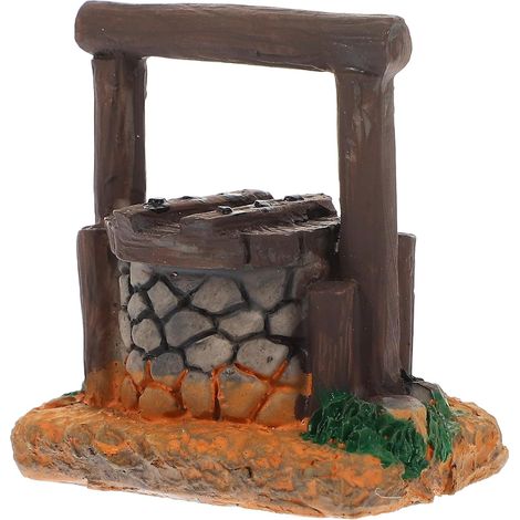 Realistisches Miniaturbrunnen Modell aus Kunstharz mit Glatter Oberfläche Fein Gearbeitet für Miniaturgarten und Selbstgemacht Gartendekoration (1/5)