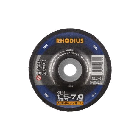 Satz 25 Schruppscheiben Stahl 125x7x22 RHODIUS - 14066