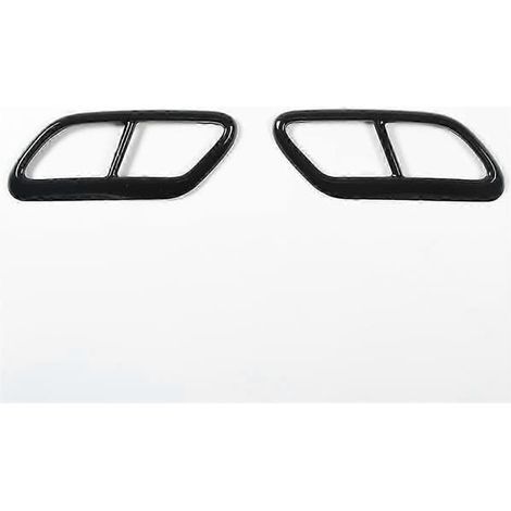 Ecleanfy - Cache de garniture de cadre arrière de hayon en acier inoxydable noir pour tuyau d'échappement Volvo S60 2020 S90 V90 2 (1/5)