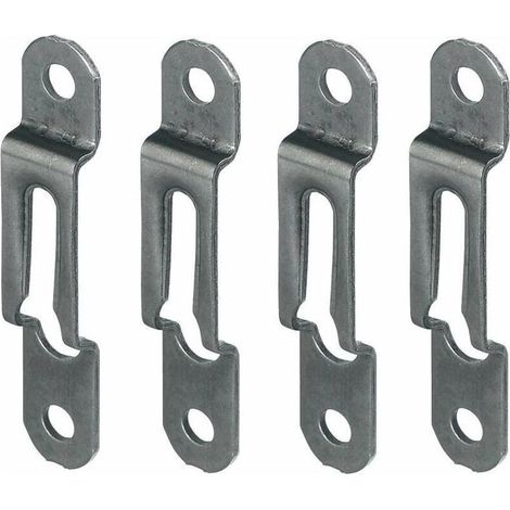 4x Bronzestahl-Befestigungsstücke für Holz, 16 mm dick x 12 mm breit, zur Befestigung von Bilderrahmen, Möbeln, Betten und Fußleisten. (1/3)