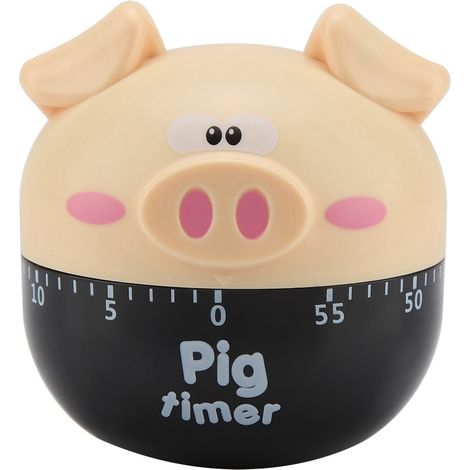 Niedlicher Schweinchen-Kochtimer – Mechanische Küchenstoppuhr für die Zubereitung von Speisen