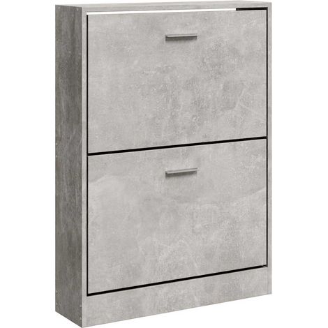 Scarpiera Mobile per scarpe Grigio Cemento 59x17x81 cm in Legno Multistrato (1/5)