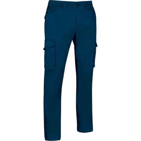 Pantalón de trabajo térmico multibolsillos, en colores neutros, en tejido sarga gruesa VALENTO NEBRASKA M Azul marino orión