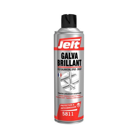 Bombe galvanisée brillante à froid 5811 – Antirouille et primaire pour métal – Protection anticorrosion 500ml – Séchage rapide 15 min – Jelt (1/5)