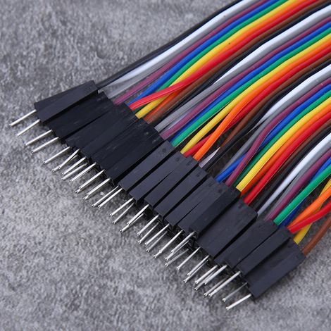 Connecteur de fil DuPont mâle-mâle, 2,54 mm de large, 40 pièces, 10 cm. (1/5)