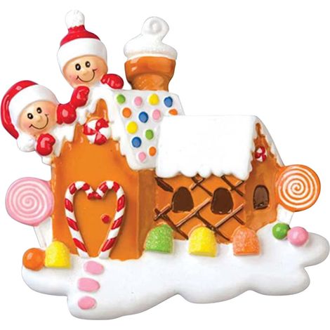 Pendentif De Noel - Maison En Pvc Avec Prénoms - Décoration Arbre De Noël - 10 X 10 Cm - Rouge - 1 Pièce (1/2)
