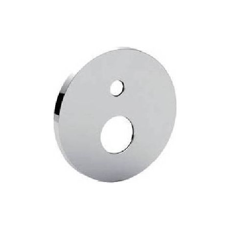PIASTRA TONDA ABS 2 FORI CON OR Misura: Cromo