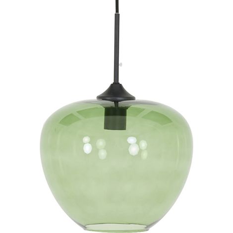 Light & Living - lampada a sospensione - Mayson - verde - vetro -