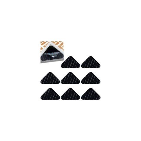 8 Pcs Anti Derapant Tapis, Rug Grippers,antiderapant tapis parquet,Réutilisable et Lavable Tapis Antidérapant,Anti Curling Carpet Grippers Coin pour Planchers de Bois Franc, Carpettes et Tapis (1/5)