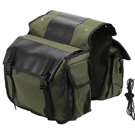 Sacoche arrière vélo rangement porte-bagages VTT organisateur accessoire cyclisme vert militaire taille unique (1/5)