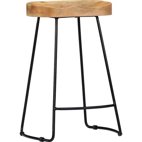 Maison Exclusive - Gavin Barhocker 2 Stk. Massivholz Mango (1/5)
