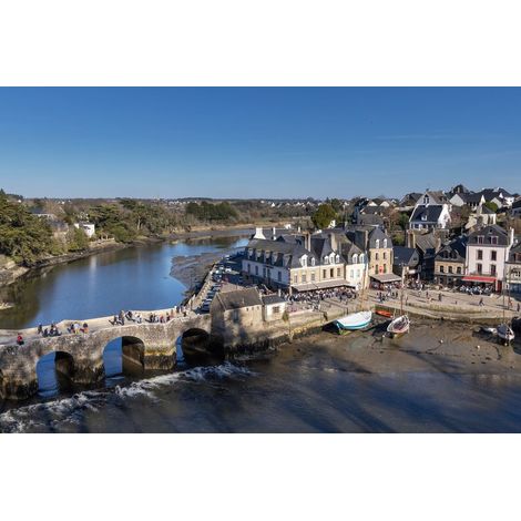 Tableau sur toile port Saint-Goustan 45x65 cm - Impression sur Toile Murale Décorative - Image imprimée en HD sur Toile - Toile sur Châssis en Bois FSC - Fabriqué en France (1/4)
