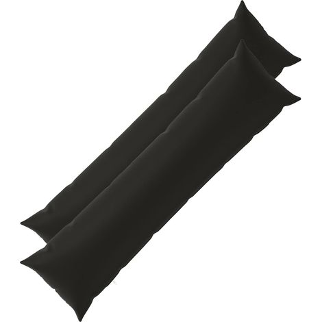 vidaXL Cushion with Pillow HEERLEN 2 pcs Black Polyester