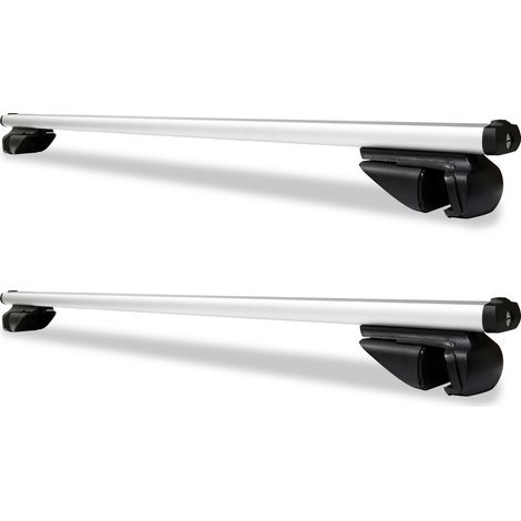 SWANEW Portapacchi universale L124 portapacchi regolabile con serratura base compatibile 150 kg in alluminio (1/5)