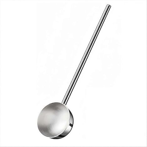 Petit soupe louche acier inoxydable métal profond cuillère avec pour bec (1/5)