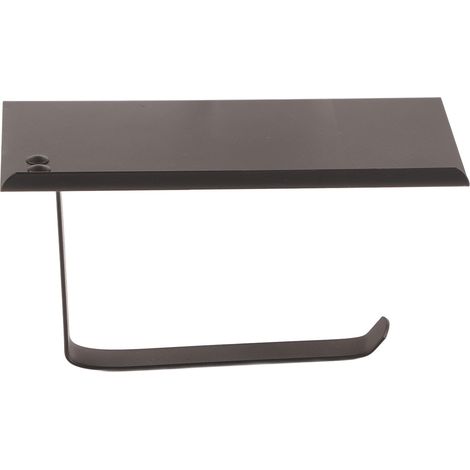 Porte-essuie-tout en acier inoxydable, sans perforation, distributeur de papier toilette double usage pour salle de bain K6 Noir
