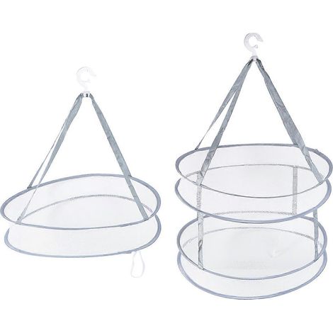 Panier à linge suspendu compatible avec les chaussettes suspendues (2 pièces, blanc) (1/5)