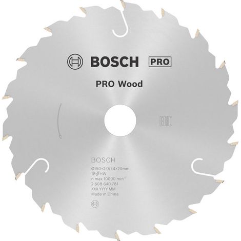 Bosch PRO Wood Circular Saw Blade 150 x 2 x 20 mm 2608640781