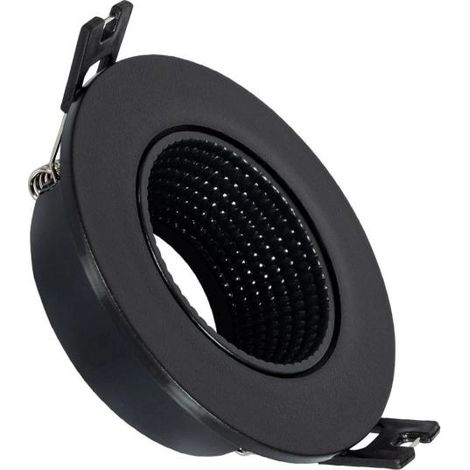 ORION91oficial® - Pack X 3 unidades, Aro Negro Mate, Downlight Circular Basculante para Bombilla LED GU10 50w Blanco Cálido / GU5.3 Ø90 mm, Empotrable, Bombillas x3 GU10 incluidas - spaziOrion91 - (1/4)