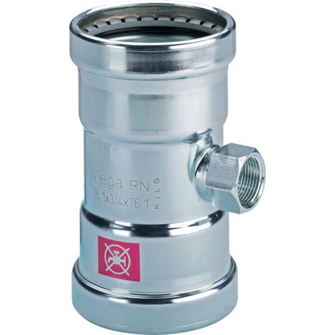 Viega T-Stück mit SC Prestabo 1117.2XL in 64,0mmxRp3/4x64,0mm Stahl verzinkt (1/3)