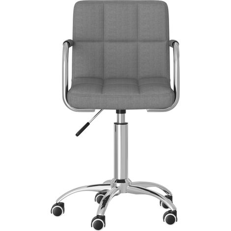 Maison Exclusive - Sedia da Pranzo Girevole Grigio Chiaro in Tessuto