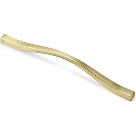 Tirador Fluid 6821 - Oro cepillado. 363x7,60/12,80x33,80mm. Entrepuntos 320/288mm.