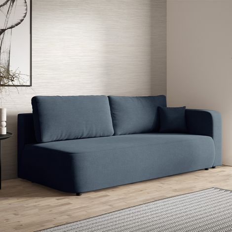3-Sitzer-Sofa mit Bettkasten und umklappbarer Armlehne Antonio Blau